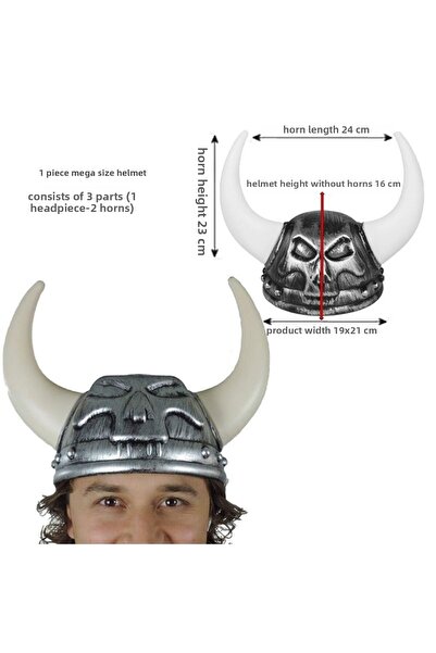 partidolu Pălărie vikingă din plastic în relief cu craniu de Halloween pentru...