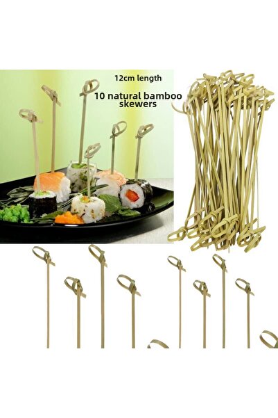 partidolu Hawaiian Wooden Bamboo Fruit Decoration and Cocktail Toothpicks Nat...