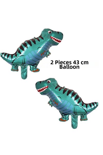 partidolu بالون تيرانوصور على شكل ديناصور أخضر اللون 43 سم 2 قطعة