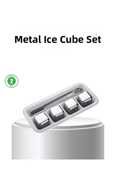 CT STONES Stainless Steel Metal Ice Cube Set Cooling Without Watering and Inc...