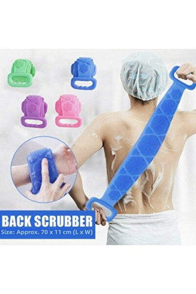 AYACO كيس استحمام من السيليكون ذو وجهين - كيس تدليك وتنظيف من السيليكون ذو وجهين