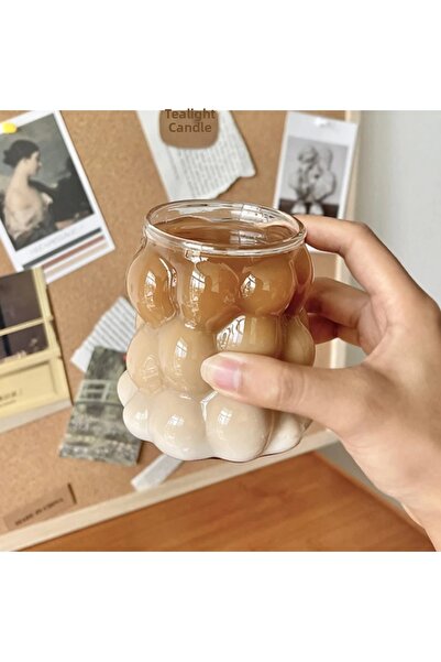 AYACO كوب زجاجي من البوروسيليكات بتصميم فقاعات، هدية مميزة