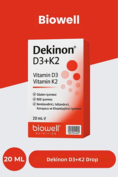 Biowell ديكينون D3K2 400 قطرات 20 مل