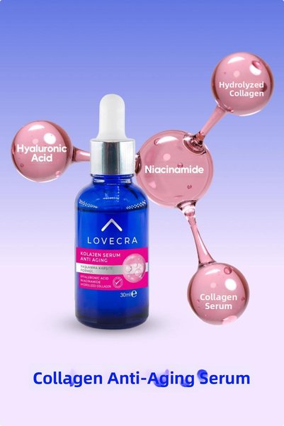 LOVECRA 3 Effect Collagen Serum Niacinamide Hyaluronic Acid Moisturizing Anti-Aging Skin Serum 30ml