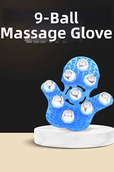 Lisinya Massage Glove 9 Ball Palm Massage Glove Full Body -