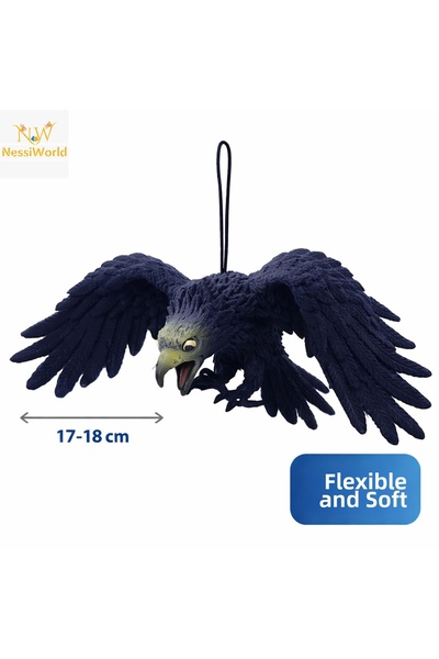 NW NessiWorld Hangable Latex Eagle Decor Ornament Black 17-18 cm