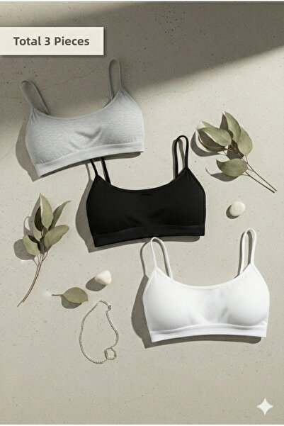 EcoFit حمالة صدر رياضية نسائية مكونة من 3 قطع (مع وسادات قابلة للإزالة)