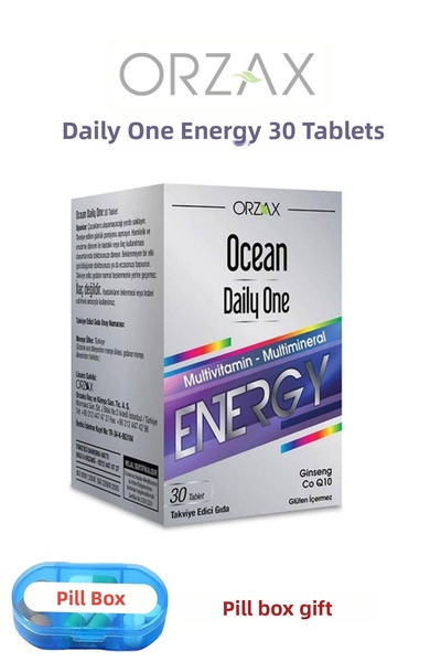 Ocean Daily One Energy (Multivitamin - Multimineral) 30 Tablets + Pill Box Gift