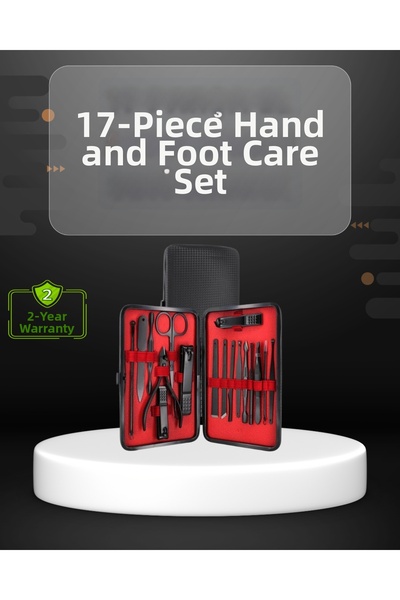 Lisinya مجموعة مانيكير احترافية مكونة من 17 قطعة - ستانلس ستيل - TYGOO