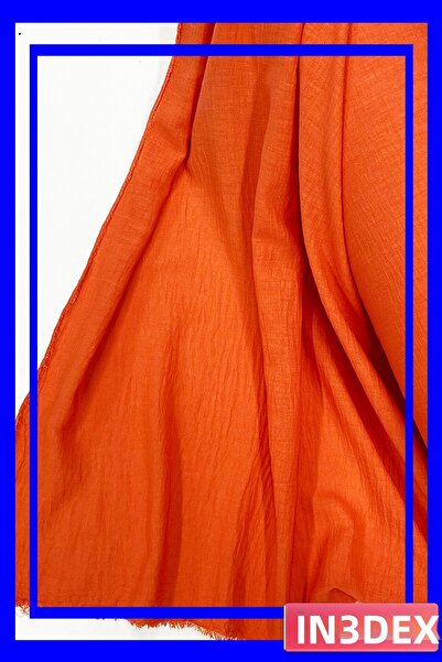 İN3DEX Organic Linen Fabric Orange Color for Curtain and Clothing