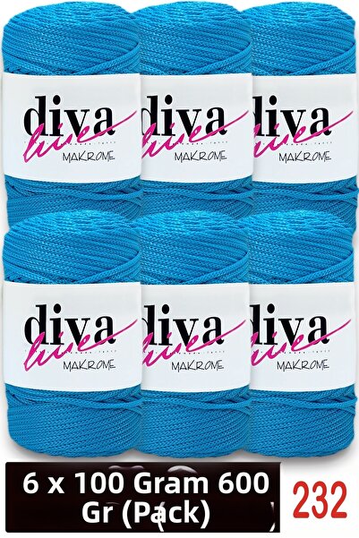 Diva İplik 1,5 мм - 600 г - Полиестерна макраме корда за чанти (опаковка от 6...