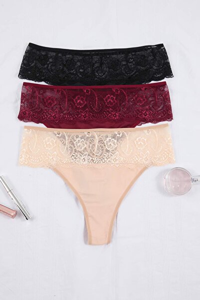 Trendyol Curve سراويل داخلية متعددة الألوان مقاس كبير TBBSS26CM00003