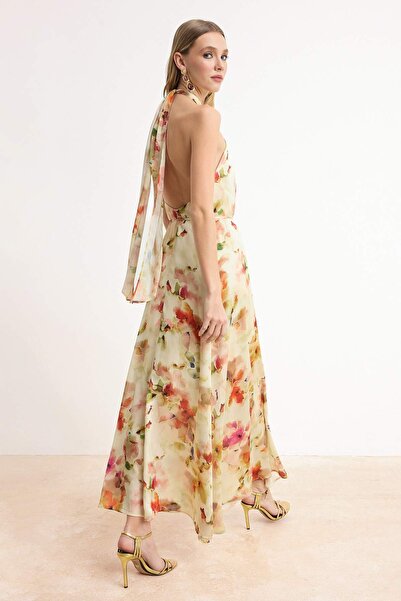 Trendyol Collection Rochie elegantă/de seară multicoloră, maxi, căptușită TPR...