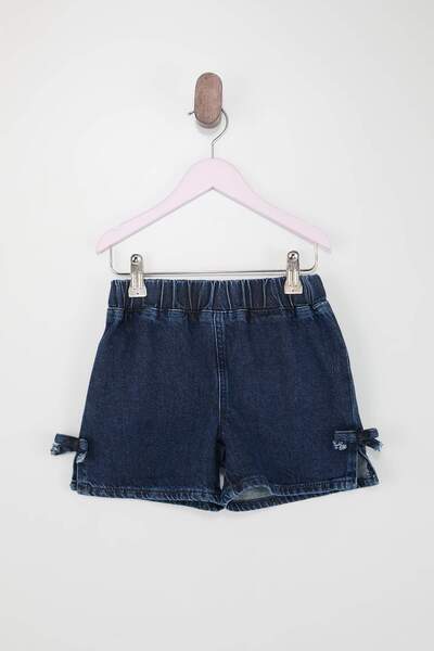 TRENDYOLKIDS Indigo Straight Denim Shorts & Bermuda TKDSS26SR00005