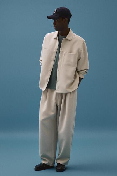 Bershka Super baggy tailored fit pantolon