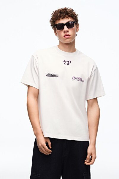Bershka Fast & Furious kısa kollu baskılı tişört