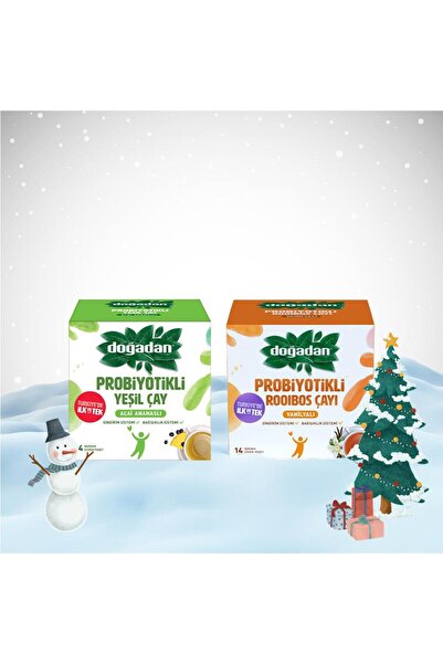 Doğadan New Year's Package Probiotic Green Tea with Açai Pineapple and Rooibo...
