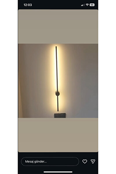 retro home design Siyah Pilli 70cm Tak Çalıştır Pil Dahil Duvar Aplik Günışığ...