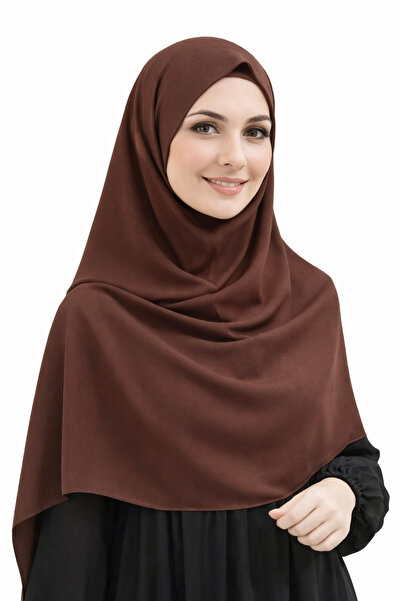 mim eşarp وشاح ملكة كريب بلون سادة - ذهبي، 110x110 سم