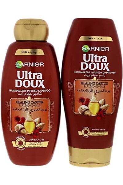 Garnier HEALING CASTOR SHAMPOO & CONDITIONER 2x400ml