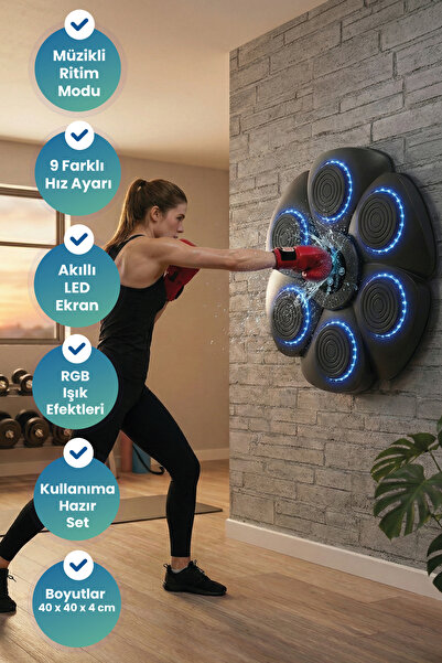 Xo SF-02 Akıllı Boks Eğitim Makinesi - Müzikli - Bluetoothlu Boks Makinesi El...