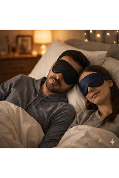 MPY GLOBAL Mască de dormit din satin de mătase 100%, bandă pentru ochi, set d...