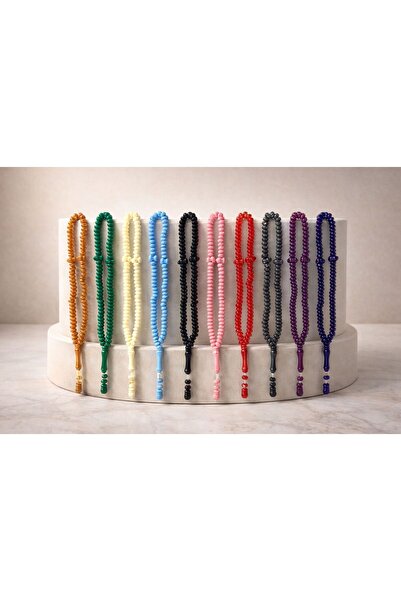 SHR 40 Adet Karışık Renk 8 mm Hediyelik Namaz Tesbihi (Zikir) Hediyelik Tesbih