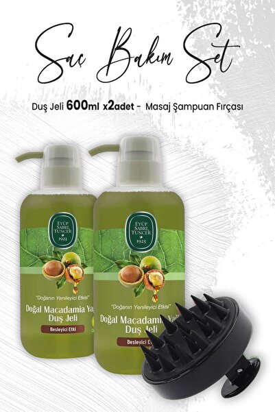 Eyüp Sabri Tuncer Macadamia Oil Shower Gel 600 ml X 2 Pcs and Massage Shampoo...