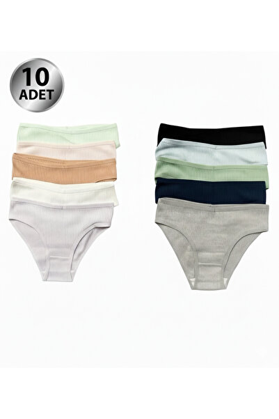 Estilo Lingerie 10 bucăți de chiloți string ultra-confortabili din bumbac și ...