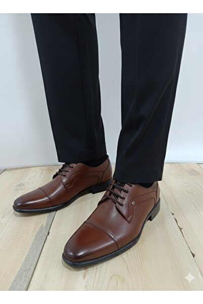 LİCCAS Erkek Mevsimlik Klasik Kundura Hakiki İç ve Dış Deri Kauççuk Taban Bağ...