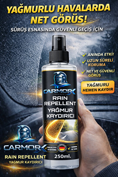 CARMORX Yağmur Kaydırıcı | Camlarda Su Tutmaz Etki | Net Görüş Rain Repellent