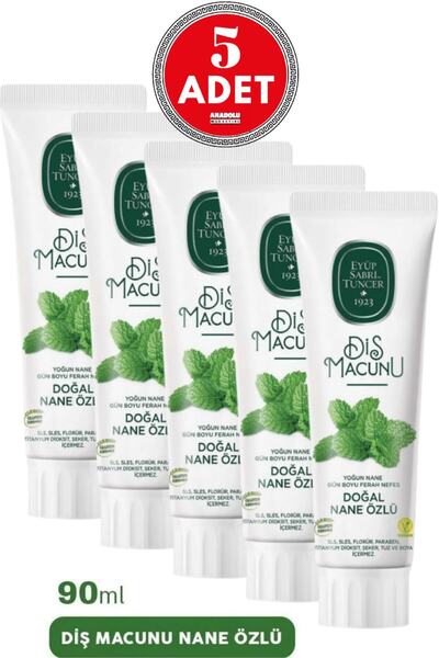 Eyüp Sabri Tuncer معجون أسنان بخلاصة النعناع 90 مل × 5 قطع