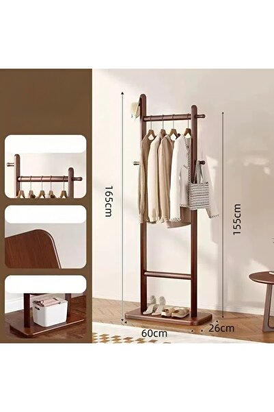 Generic شماعة حامل منظم ملابس ومعاطف متعددالاستخدامات بتصميم مثالي 165 سم