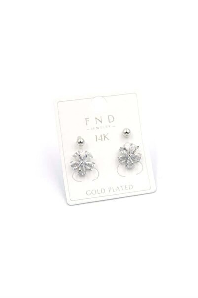 Royaleks Multi Flower Earrings - Silver
