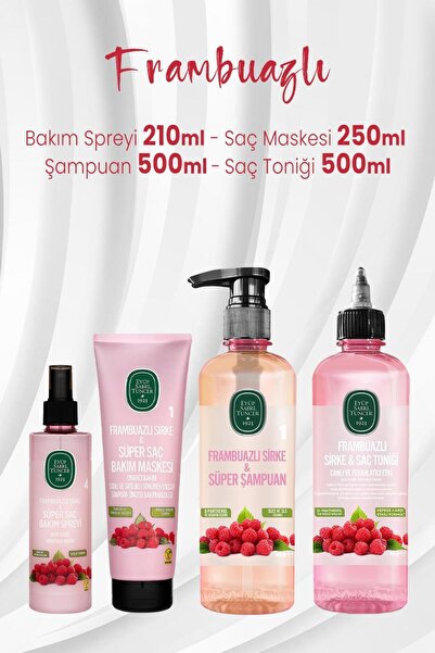 Eyüp Sabri Tuncer Frambuazlı Saç Bakım Spreyi 210 ml, Maskesi 250 ml, Şampuan...