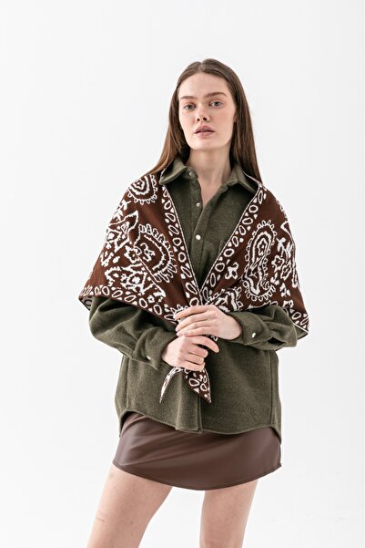 Butik Kadın Üçgen çift taraflı şal