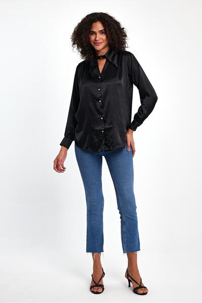 OOPS Saten Klasik Gömlek