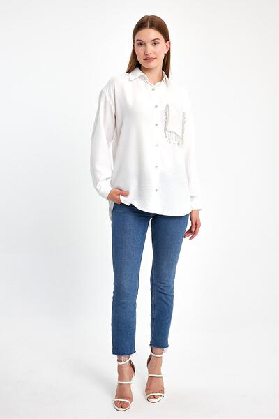 OOPS Taş İşlemeli Gömlek