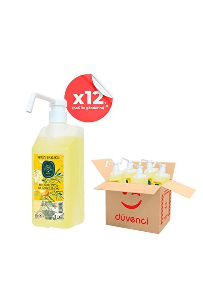 Eyüp Sabri Tuncer Klasik Limon Kolonyası Sprey Başlıklı 1 lt x 12