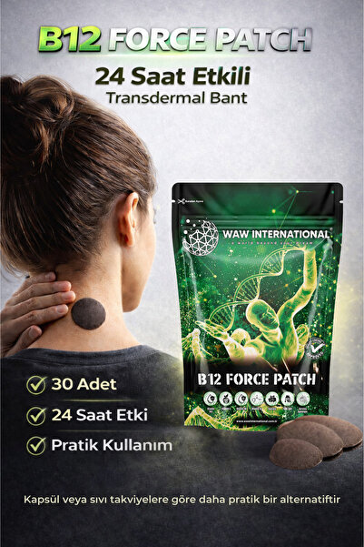 waw international B12 Force Patch - Hızlı Emilimli Vitamin Desteği Ve Enerji ...