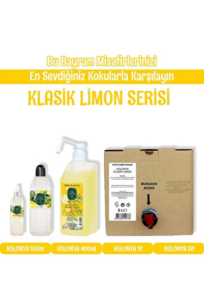 Eyüp Sabri Tuncer Bayram Özel Klasik Limon Kolonya Set