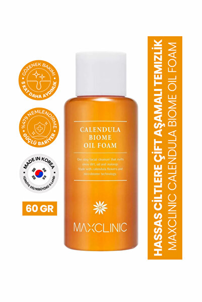 MAXCLINIC Hassas Ciltler Için Çift Aşamalı Temizlik Sağlayan Calendula Biome ...