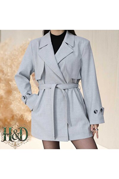 Butik RÜZGARLIK DETAY BEZAYAĞI KISA TRENÇ