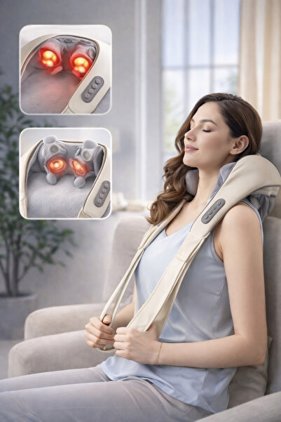 Genel Markalar Ovmalı Isıtmalı Yoğurmalı Boyun Sırt Bel Masaj Cihazı – Akupun...