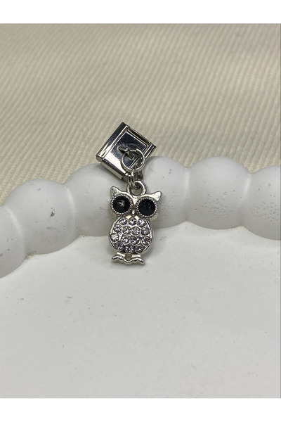 stainless steell سوار نومي الإيطالي للجنسين مرصع بحجر الزركون وقلادة فضية اللون
