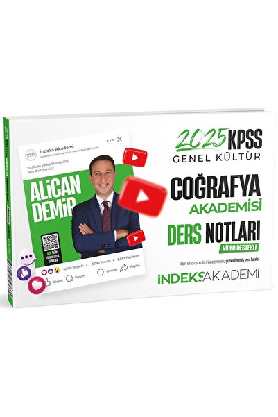 İndeks Akademi SÜPER FİYAT - 2025 KPSS Coğrafya Akademisi Video Ders Notları ...