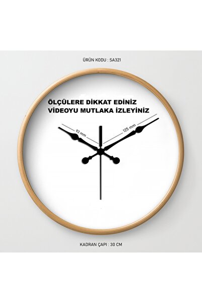 CNR SHOP Duvar Saat Mekanizması 14 MM ŞAFT Akar Sessiz Çalışır Akrep-Yelkovan...