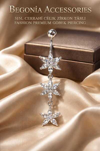 Begonia Accessories 316L Cerrahi Çelik Paslanmaz Kararmaz Fashion 3 Adet Sall...