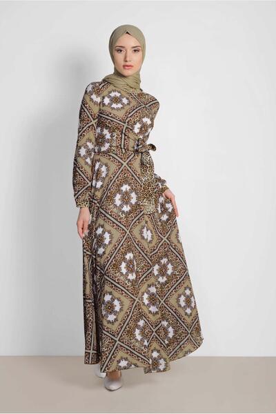 Alvina Skirt Fluffy Patterned Dress 4087