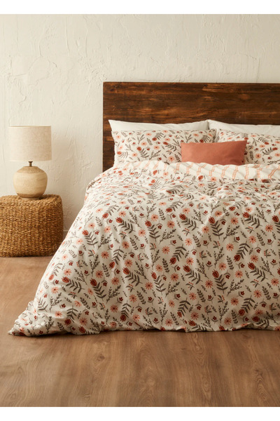 Bella Maison طقم غطاء لحاف فردي قطن فلوريان (160x220 سم)